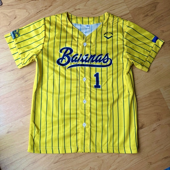 Other - YOUTH XS SAVANNAH BANANAS YELLOW BASEBALL JERSEY KIDS #1 CHILDREN TODDLER 5T NEW